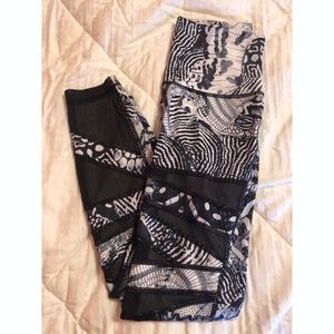 Lululemon Wunder Under Tech Mesh 7/8 Leggings
